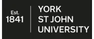 York St John university logo